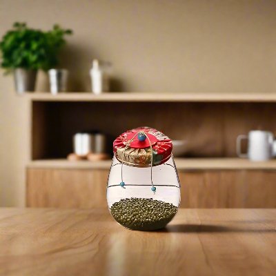 Bocale en verre hermetique - HermeticContainers™ - Rouge - Atelier Rangement